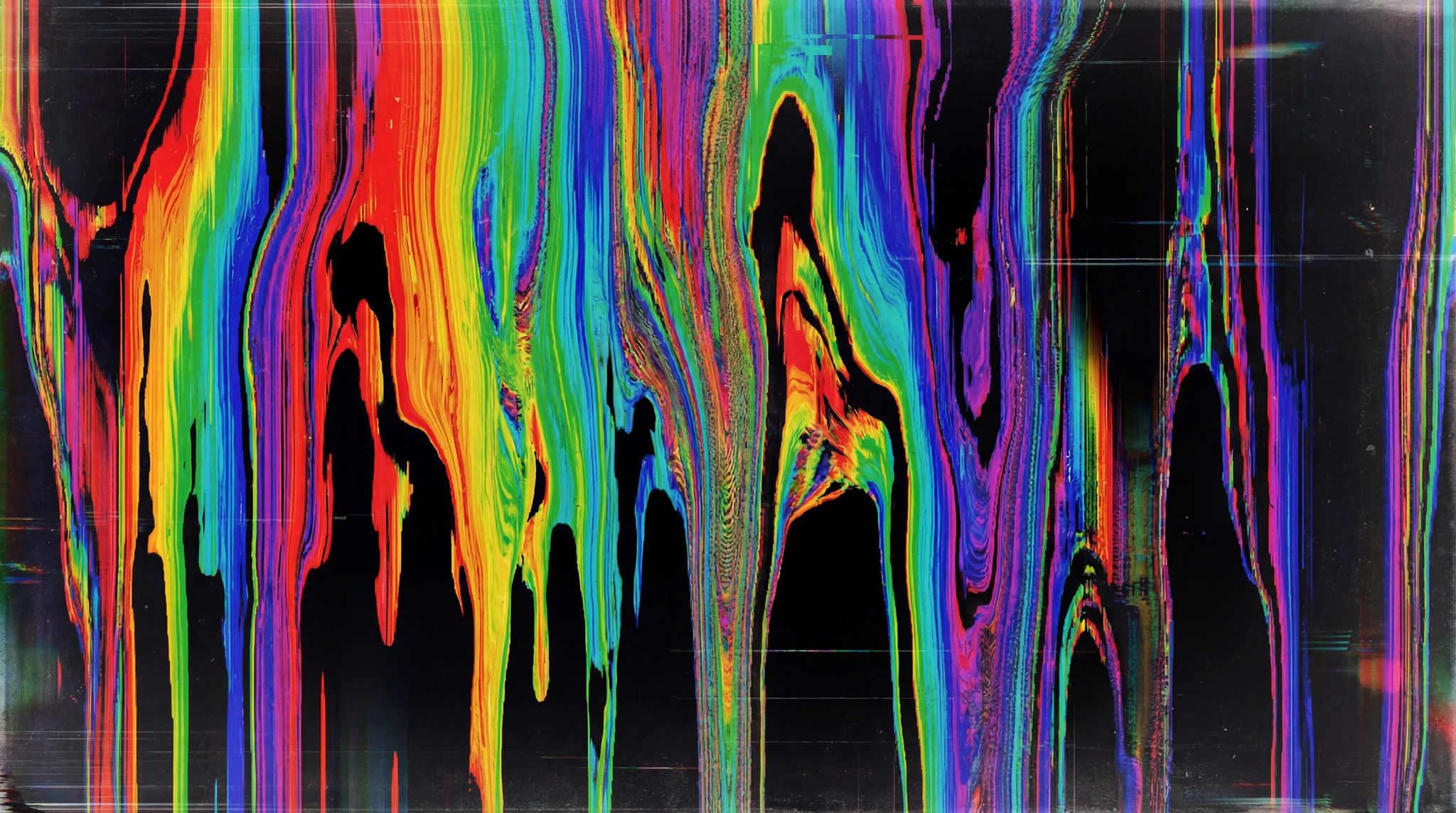 Vertical Melting Colors Glitch Texture | Free