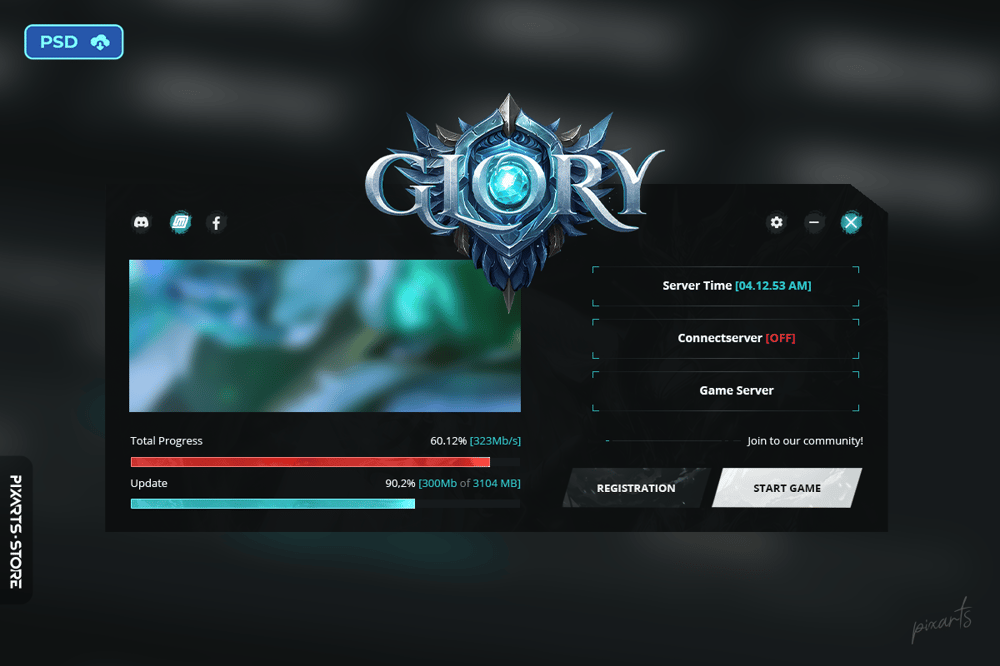 Glory Simple Game Auto-Patcher UI Template