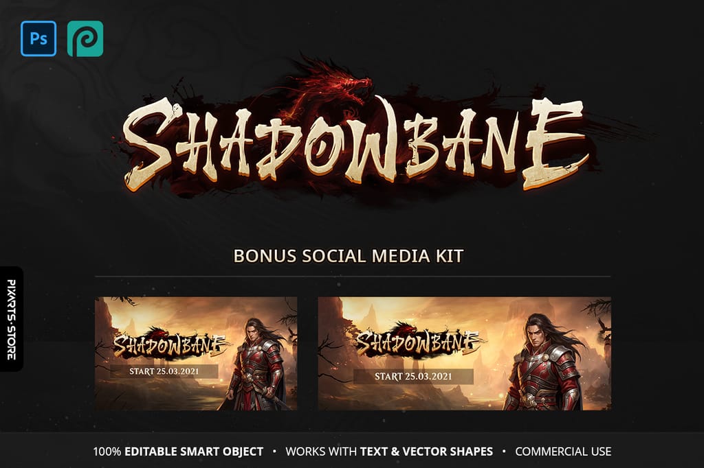 Shadowbane – MMORPG Private Server Game Logo Template