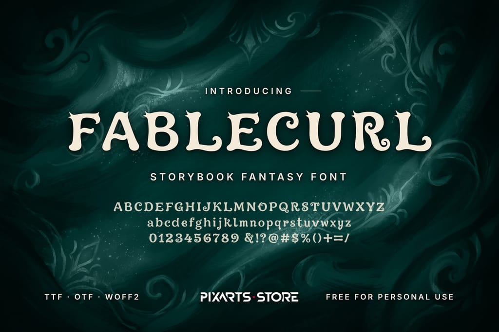 Fablecurl – Storybook Fairy Tale Font