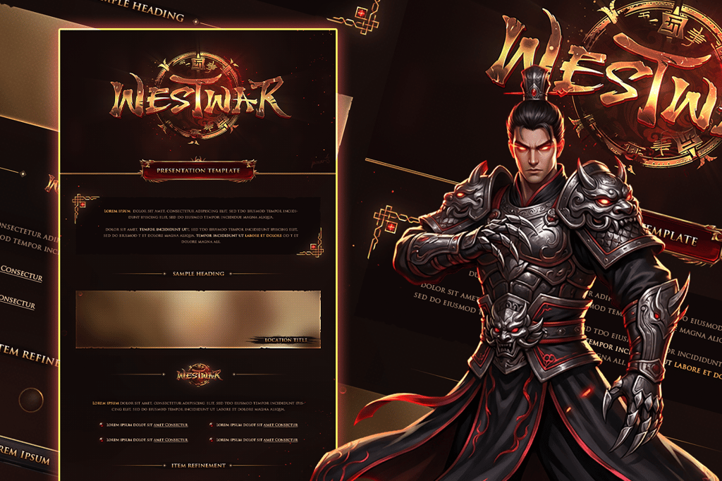 WestWar – MMORPG Server Presentation PSD Template
