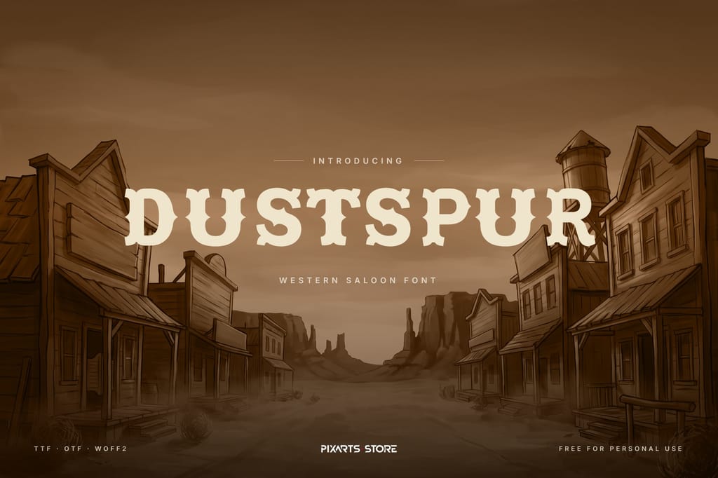 Dustspur – Western Saloon Font