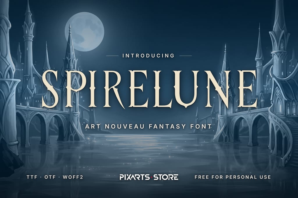 Spirelune – Art Nouveau Fantasy Font