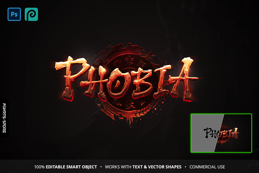 Phobia – Oriental Fantasy MMORPG Game Logo Template