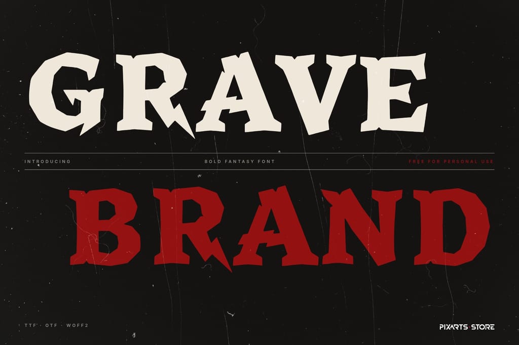 Gravebrand – Dark Fantasy Font for Game Logos & RPG Titles