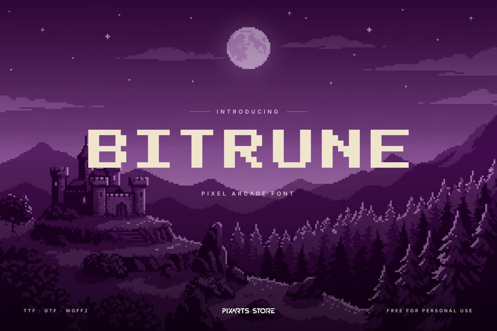 Bitrune – Pixel Arcade Font