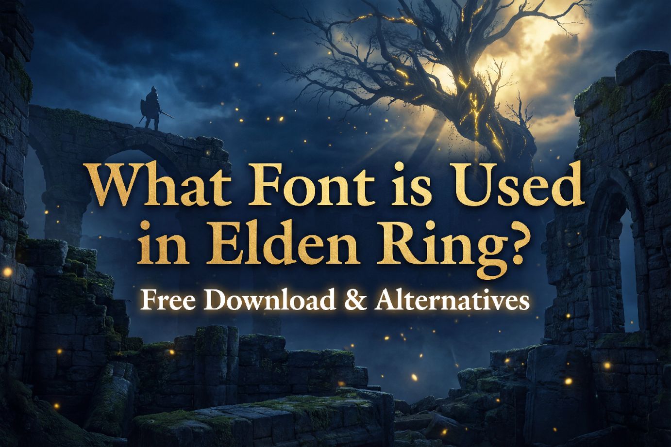 Elden Ring Font Download and Photoshop Text Effect