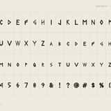 Skaldrift Norse rune-inspired font, glyph grid