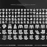RPG clothing assets for Chest Armor, Robes, Boots, and Greaves in SVG format.