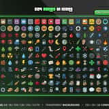 224 bonus UI icons only in the Modern RP bundle: HUD, radial menu, target, notification, phone app and gang emblem icons