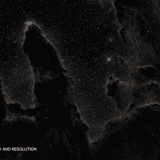 Dark silhouetted cosmic pillars rising from glowing nebula clouds against a star-filled background – 5K