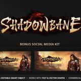 Shadowbane – MMORPG Game Logo Template & Photoshop Text Effect (PSD)