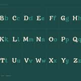 Fablecurl storybook fairy tale font, uppercase and lowercase letter pairs