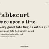 Fablecurl storybook fairy tale font, text in different sizes