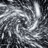 Snowfall overlay — intense blizzard swirl vortex with dense wind-driven snow streaks on black background