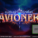 Avioner Epic Fantasy Game Logo Template PSD