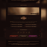 Full vertical preview of the WestWar forum presentation template showing location titles and item refinement sections