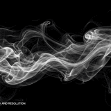 Thin layered smoke drifting horizontally with soft transparent edges on black background