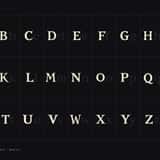Silkeave elegant Asian-inspired serif font, uppercase and lowercase letter pairs