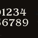 Silkeave elegant Asian-inspired serif font, numerals and punctuation
