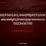 Gnashwick scratched horror font, character map on stone