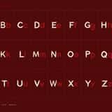 Gnashwick scratched horror font, uppercase and lowercase letter pairs