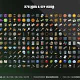 Modern RP Icons Vol.4 Gear & Loot: 272 loot and key icons for FiveM inventory, transparent PNG
