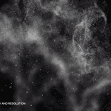 Dense floating dust cloud with fine scattered particles drifting against a dark background