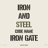 Warcrate military stencil font, title lettering example