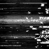High contrast modern glitch overlay texture showing heavy white digital pixelation, blocky artifacts, and datamoshing errors against a deep black background.