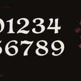 Cairnhold Celtic uncial font, numerals and punctuation