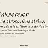 Inkreaver ink brush font text in different sizes