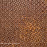Rusty industrial diamond plate texture, completely covered in even orange and brown oxidation, ideal for abandoned factory floors and post-apocalyptic environments.