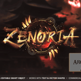 Zenoria Oriental Martial Arts Game Logo Template PSD