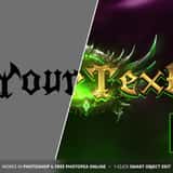 Metin2 private server logo design example using Hellgate Green template. Toxic branding for game UI.