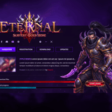 Eternal MMORPG Game Auto-Patcher UI Template with Two Variants