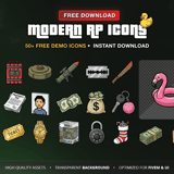 Free FiveM Inventory Icons – Modern RP Starter Pack (50+ Assets)