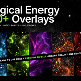Magical Energy Overlays — 100+ high-resolution 2D overlay images with sparks, bokeh and energy bursts, up to 5K resolution
