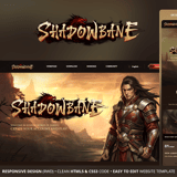 Shadowbane animated MMORPG private server template – dark oriental cinematic video header design