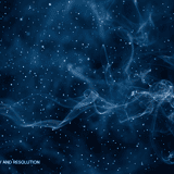 Dark teal and blue deep space atmospheric haze with soft glowing particles – 5K fantasy mist overlay