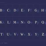 Sablecrown elegant medieval serif font, uppercase and lowercase letter pairs