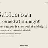 Sablecrown elegant medieval serif font, text in different sizes