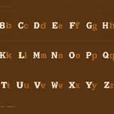 Dustspur western saloon font, uppercase and lowercase letter pairs
