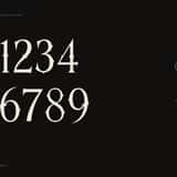 Spirelune art nouveau fantasy font, numerals and punctuation