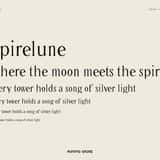 Spirelune art nouveau fantasy font, text in different sizes