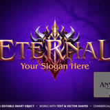 Eternal Dark Fantasy Game Logo Template and PSD Text Effect