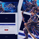 Xentor MMORPG Server Presentation PSD Template