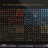 Complete collection grid view of all 380+ Elemental Fantasy RPG Icons Vol.2 including Fire, Ice, Nature and Bone weapon sets in SVG and PNG format