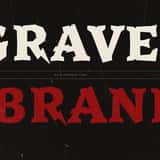 Gravebrand bold fantasy font cover, title in cream and blood red on black