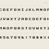 Bitrune pixel arcade font, glyph grid